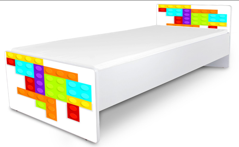 Detská posteľ bez bočníc Legokocka